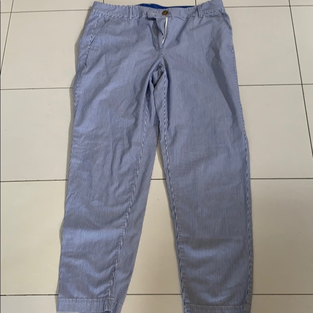 Talbot’s Weekend Chino Blue & White Striped Pants